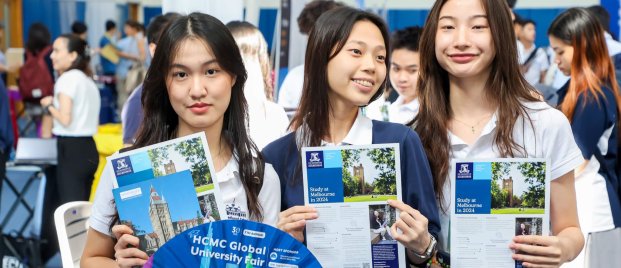 Students at ISHCMC University Fair