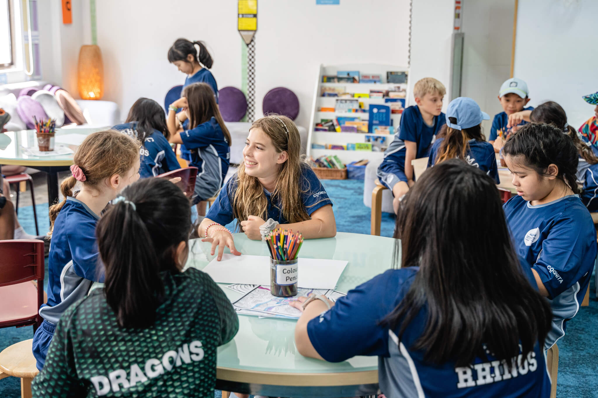 Students in Primary class having fun