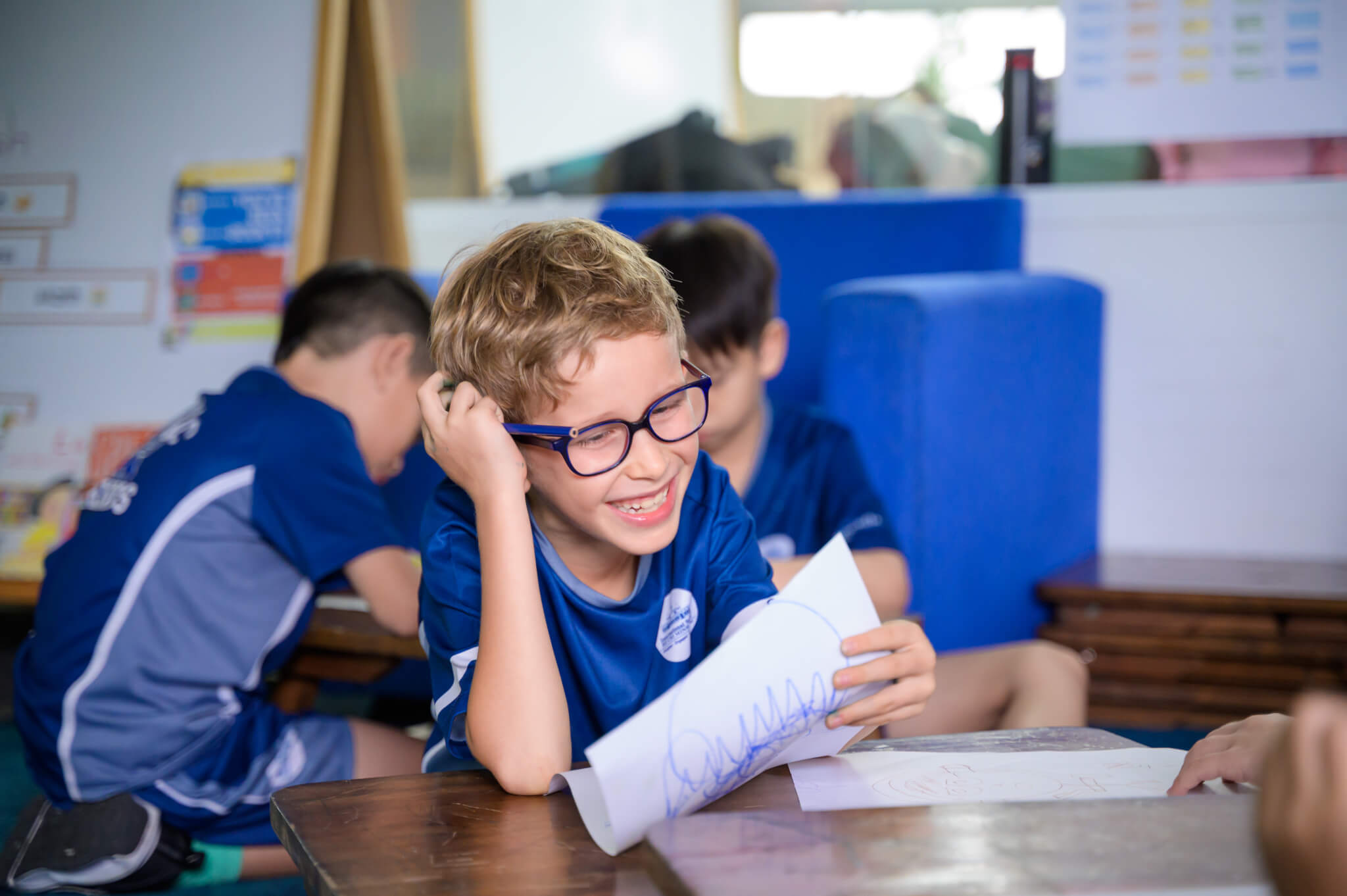 ISHCMC Open House - Primary Student in classroom.